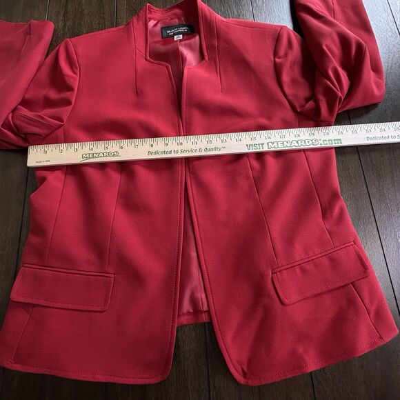 NEW Black Label Evan Picone Pant Suit Size 10 Pants 12 Jacket Fire Red BEAUTIFUL - Picture 7 of 16